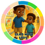 Lead with love- Motivation Circle Sticker