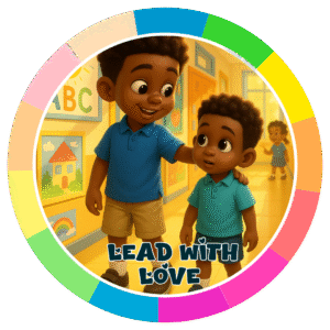 Lead with love- Motivation Circle Sticker