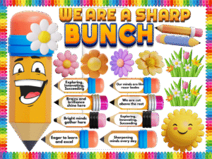 We are a sharp bunch -Sticker Display Board