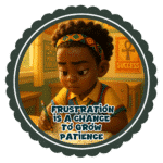 Frustration is a chance to grow patience- Motivation Circle Sticker