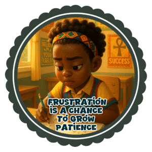 Frustration is a chance to grow patience- Motivation Circle Sticker