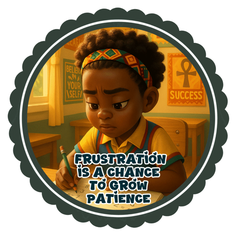 Frustration is a chance to grow patience- Motivation Circle Sticker