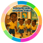 Leaders are helpers first- Motivation Circle Sticker