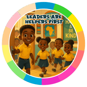 Leaders are helpers first- Motivation Circle Sticker
