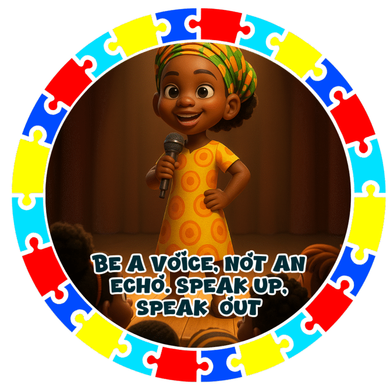Be a voice, not aan echo speak out- Motivation Circle Sticker