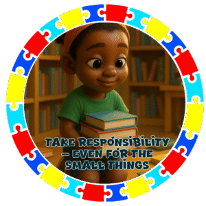 Take responsibility, even for the small things- Motivation Circle Sticker