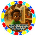 Lead by example, even when no one is watching- Motivation Circle Sticker