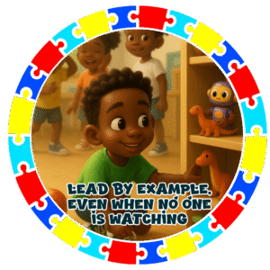 Lead by example, even when no one is watching- Motivation Circle Sticker