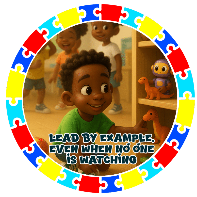 Lead by example, even when no one is watching- Motivation Circle Sticker