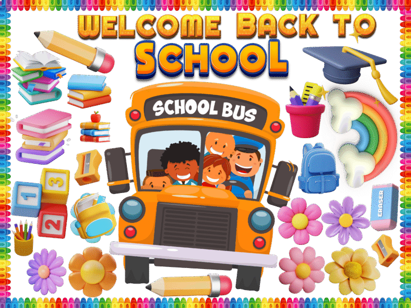 Welcome back to school -Sticker Display Board