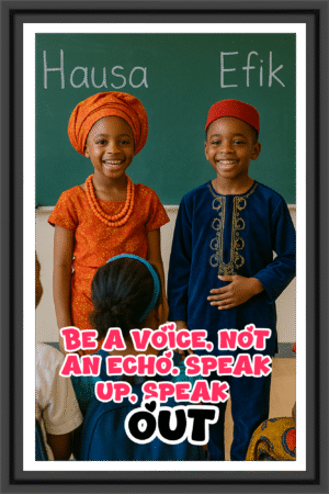 Be a voice, Not an echo, Speak up, Speak out- A.I  Motivational Posters