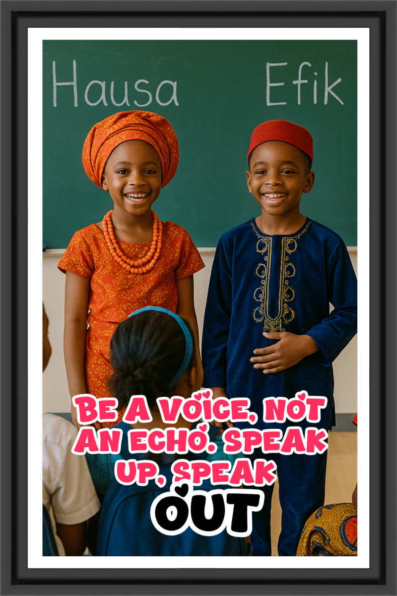 Be a voice, Not an echo, Speak up, Speak out- A.I  Motivational Posters