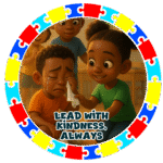 Lead with kindness always- Motivation Circle Sticker