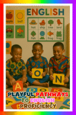 Playful pathways to English proficiency- A.I  Motivational Posters