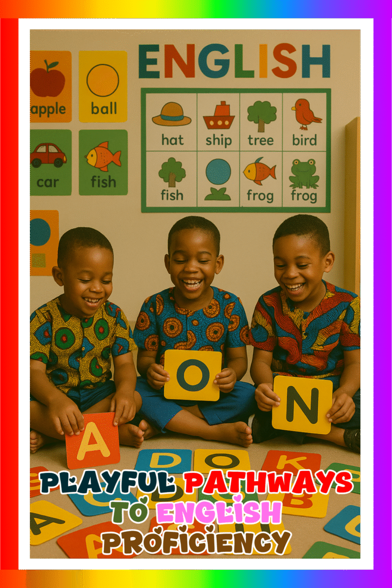 Playful pathways to English proficiency- A.I  Motivational Posters