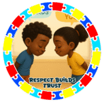 Respect build trust- Motivation Circle Sticker
