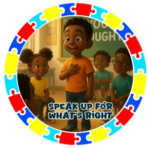 Speak up for what's right- Motivation Circle Sticker