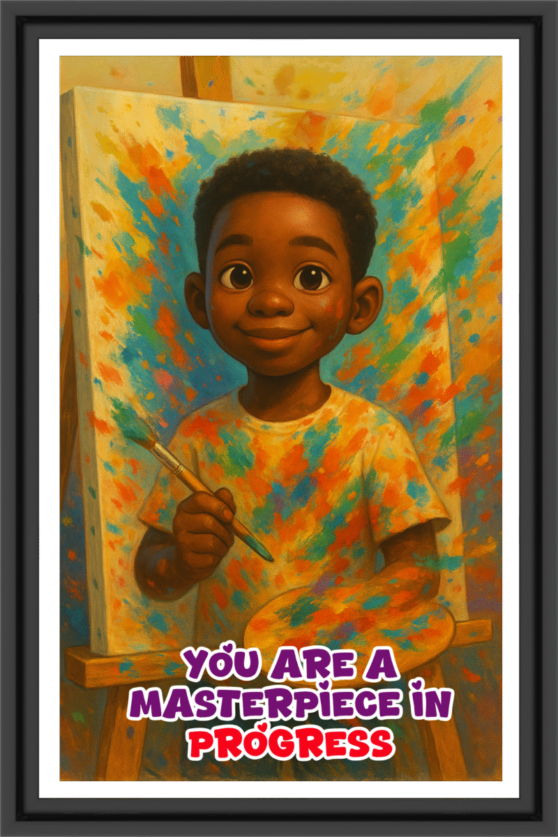 You are a masterpiece in progress- A.I  Motivational Posters