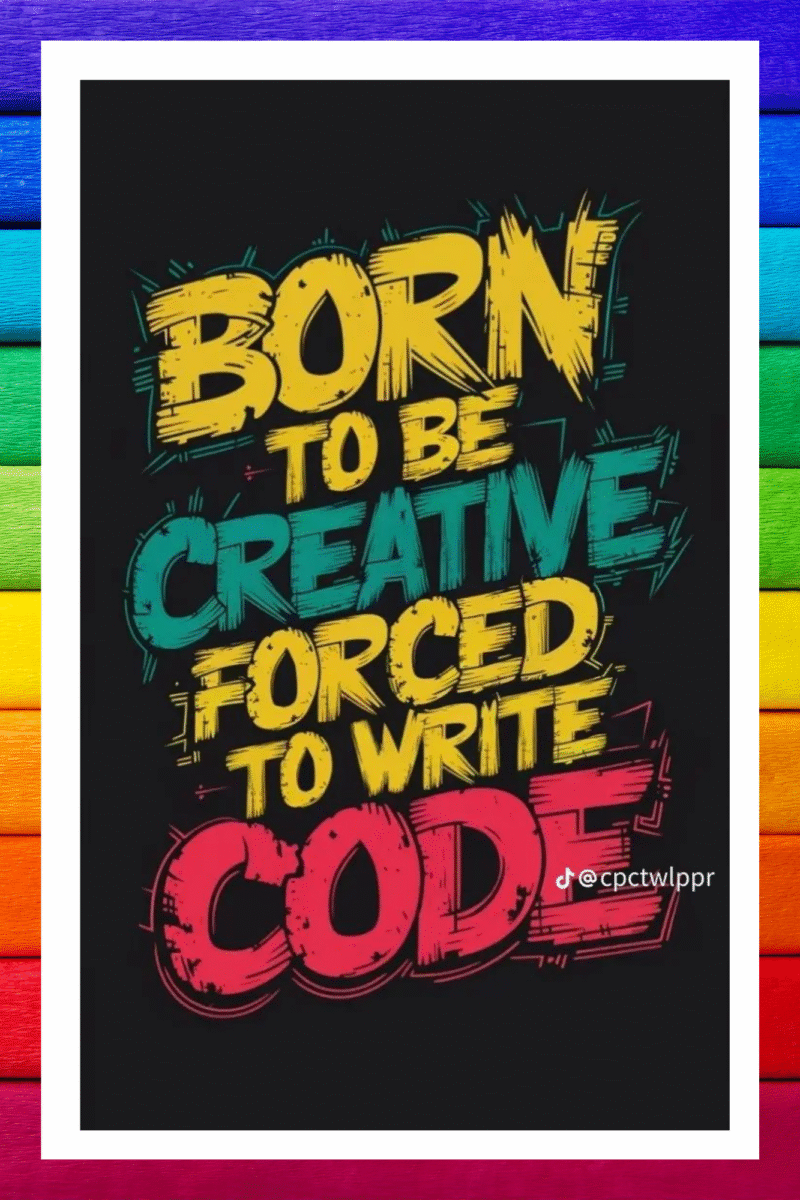 Born to be creative , Forced to Write code- A.I  Motivational Posters