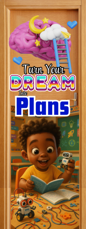 Turn your dream into plans - Door Sticker on paper