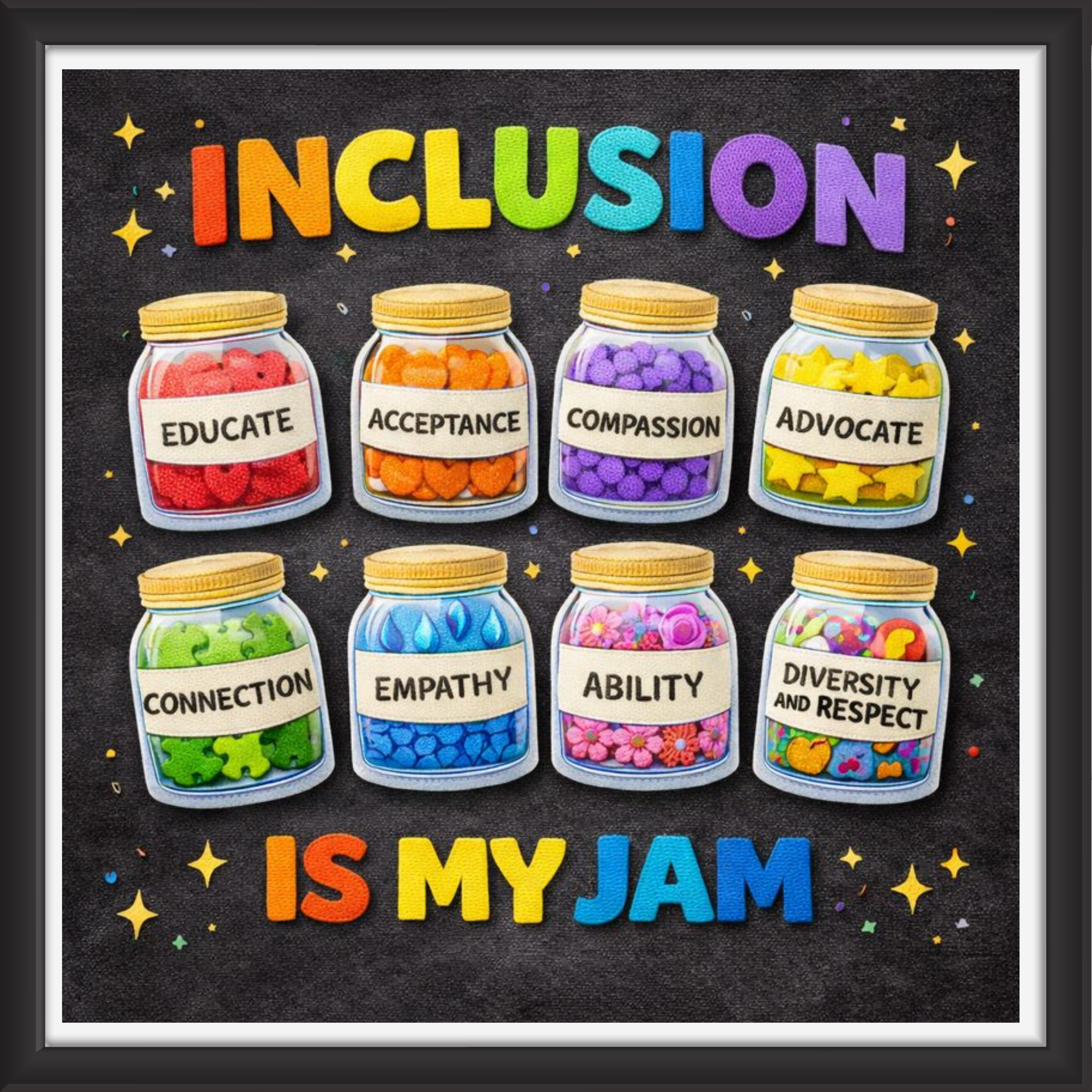 'Inclusion ' - Classroom Display Flex Board(4ft by 4ft)