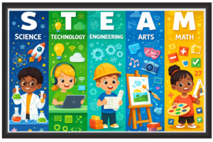 'Steam'- Classroom Display Flex Banner(6ft by 4ft)