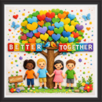'Better together  ' - Classroom Display Flex Board(4ft by 4ft)