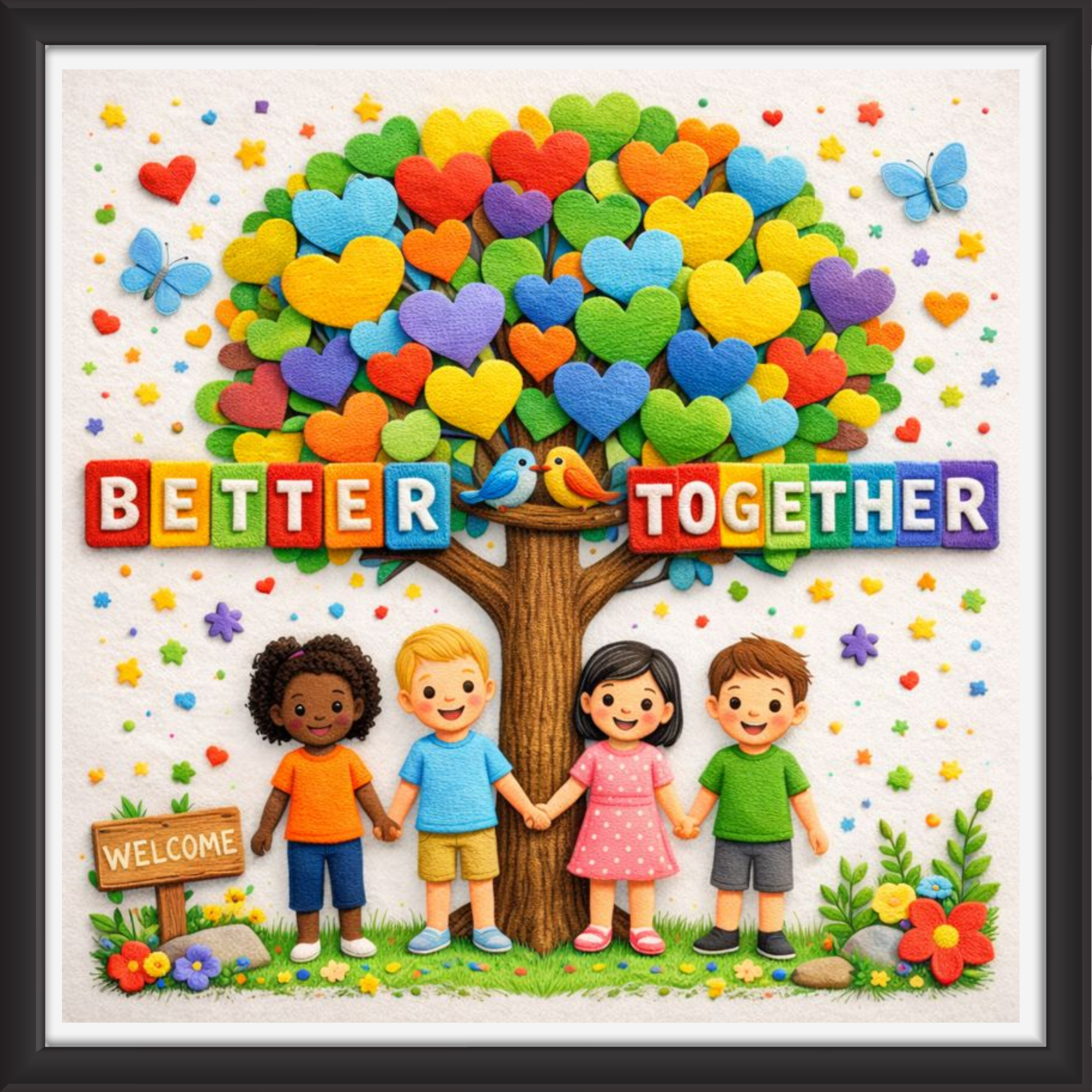 'Better together ' - Classroom Display Flex Board(4ft by 4ft)