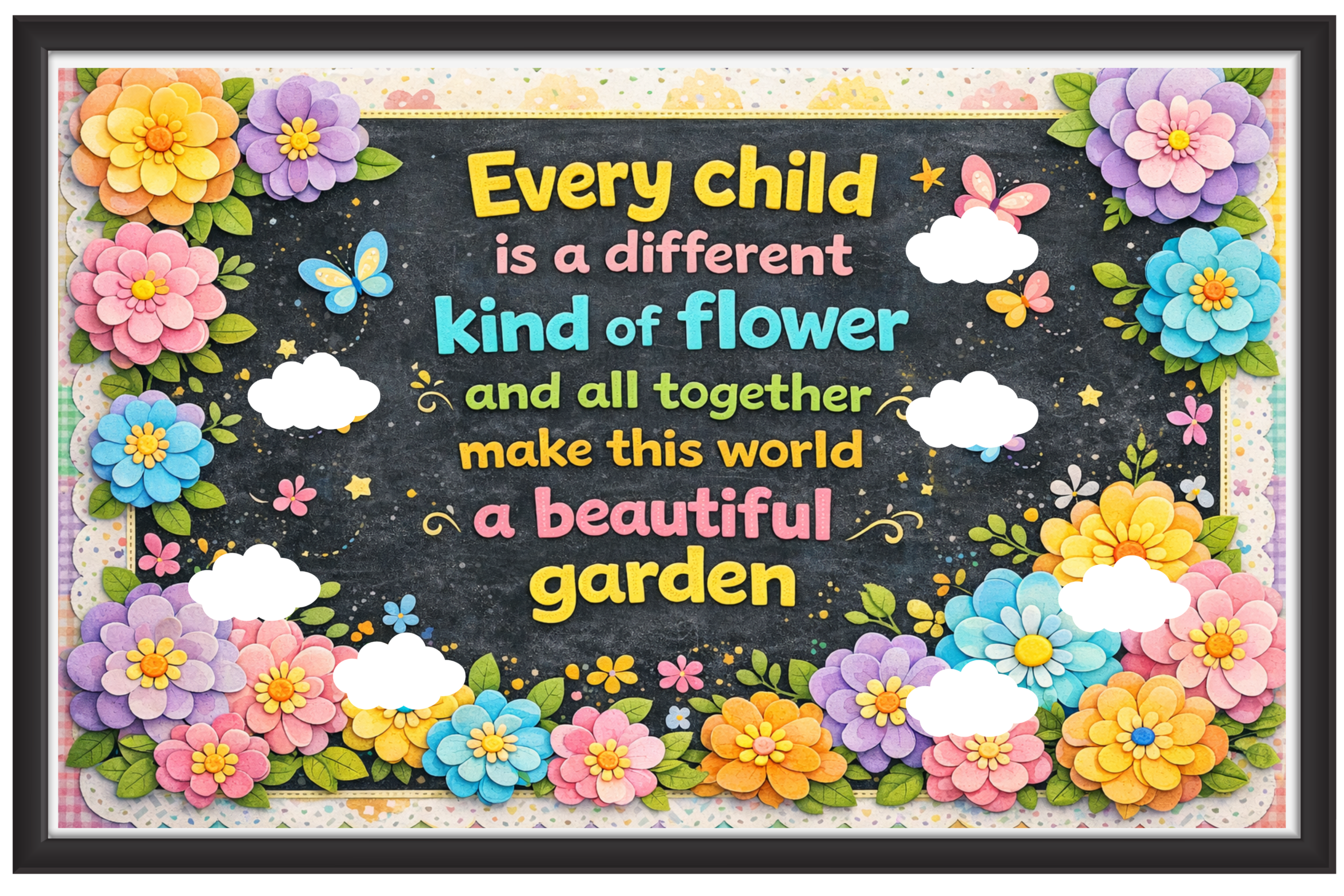 'Every child is different kind...'-Classroom Display Flex Banner(6ft by 4ft)