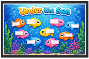 'Under the sea'-Classroom Display Flex Banner(6ft by 4ft)