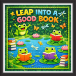 'Leap into good book ' - Classroom Display Flex Board(4ft by 4ft)