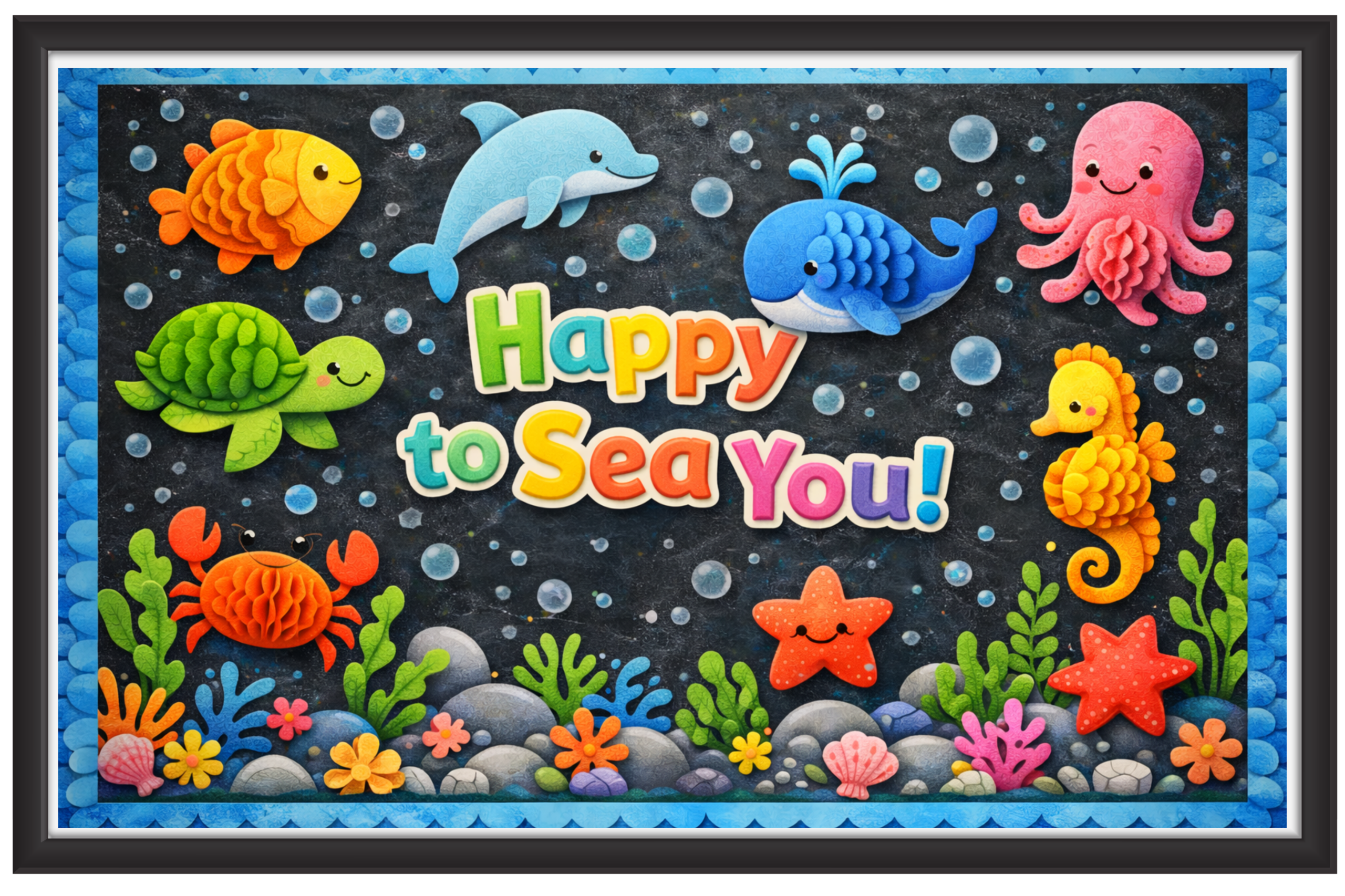 'Happy to see you'-Classroom Display Flex Banner(6ft by 4ft)