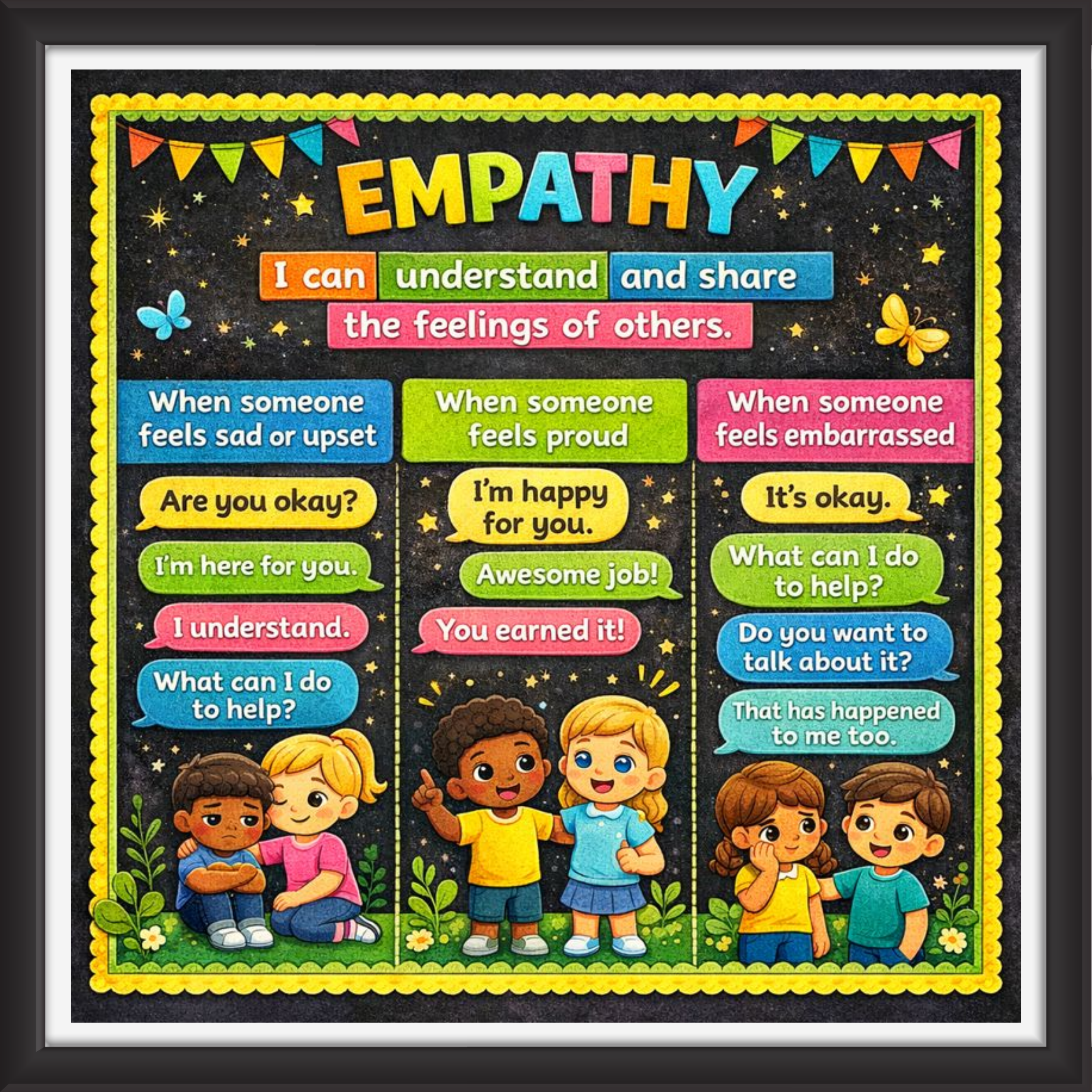 'Empathy ' - Classroom Display Flex Board(4ft by 4ft)