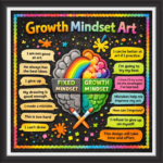'Growth mindset art ' - Classroom Display Flex Board(4ft by 4ft)