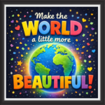 'Make the world a little more beautiful ' - Classroom Display Flex Board(4ft by 4ft)