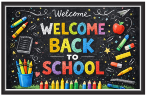 'Welcome back to school'-Classroom Display Flex Banner(6ft by 4ft)