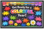 'Get ready for colorful year!'-Classroom Display Flex Banner(6ft by 4ft)