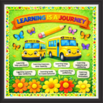 'Learning is a journey' - Classroom Display Flex Board(4ft by 4ft)