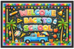 'Welcome back to school'-Classroom Display Flex Banner(6ft by 4ft)