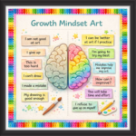 'Growth mindset art  ' - Classroom Display Flex Board(4ft by 4ft)
