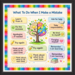 'What to do when i make a mistake  ' - Classroom Display Flex Board(4ft by 4ft)