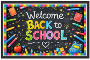 'Welcome back to school'-Classroom Display Flex Banner(6ft by 4ft)