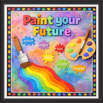 'Paint your future  ' - Classroom Display Flex Board(4ft by 4ft)