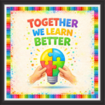 'Together we learn better  ' - Classroom Display Flex Board(4ft by 4ft)