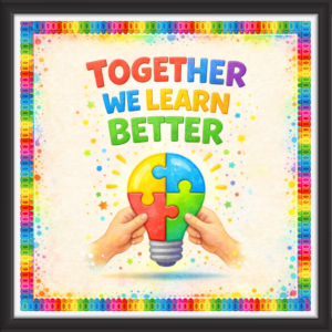 'Together we learn better  ' - Classroom Display Flex Board(4ft by 4ft)