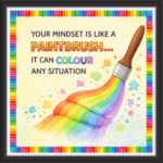 'Your mindset is like a paintbrush..  ' - Classroom Display Flex Board(4ft by 4ft)
