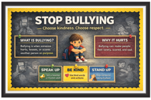 'Stop bullying'-Classroom Display Flex Banner(6ft by 4ft)