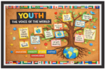 'Youth the vioce of the world'-Classroom Display Flex Banner(6ft by 4ft)