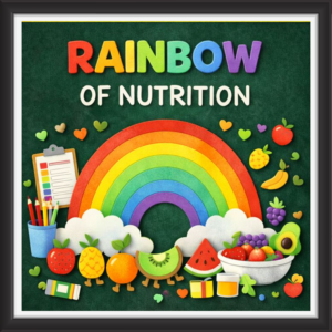 'Rainbow of nutrition  ' - Classroom Display Flex Board(4ft by 4ft)