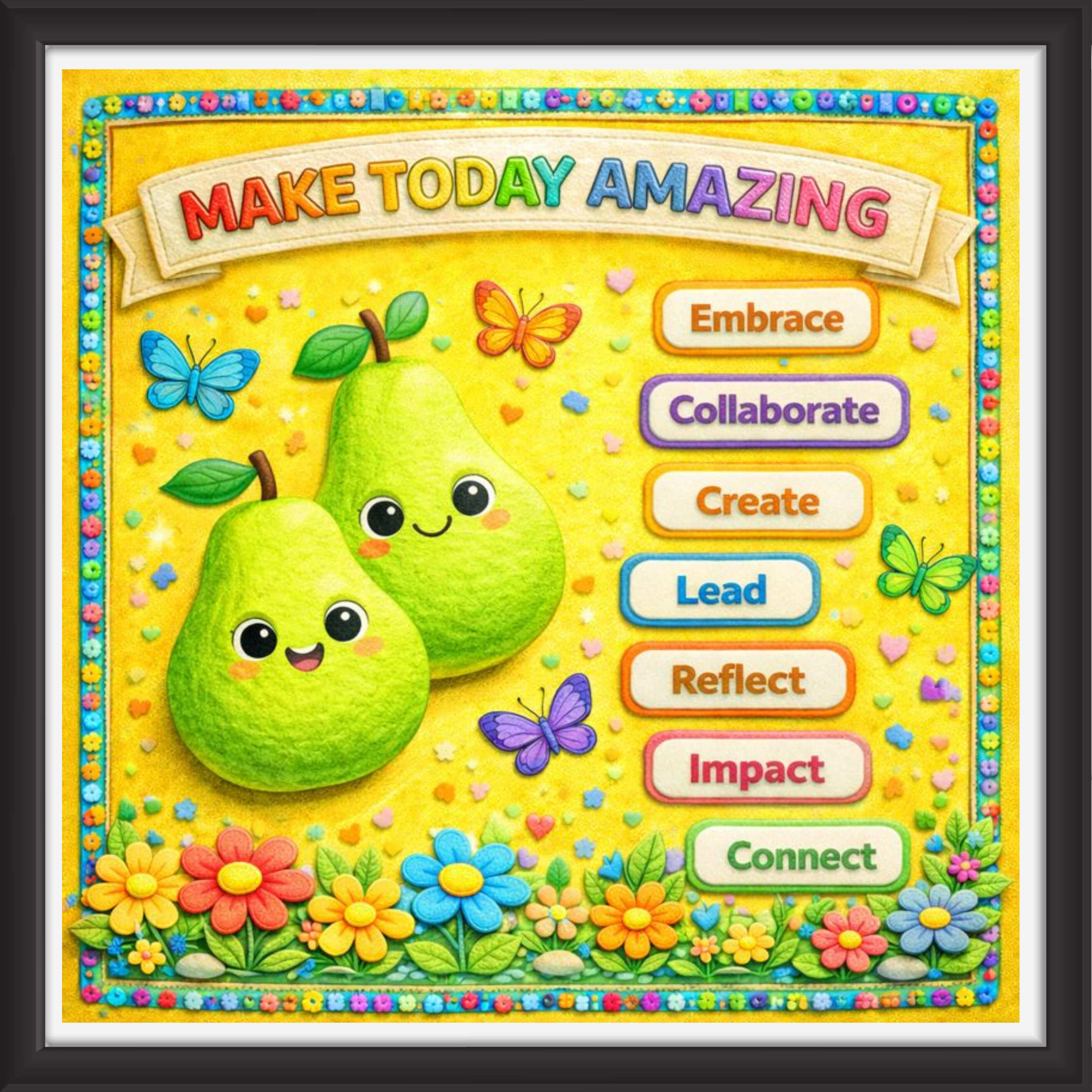 'Make today amazing' - Classroom Display Flex Board(4ft by 4ft)